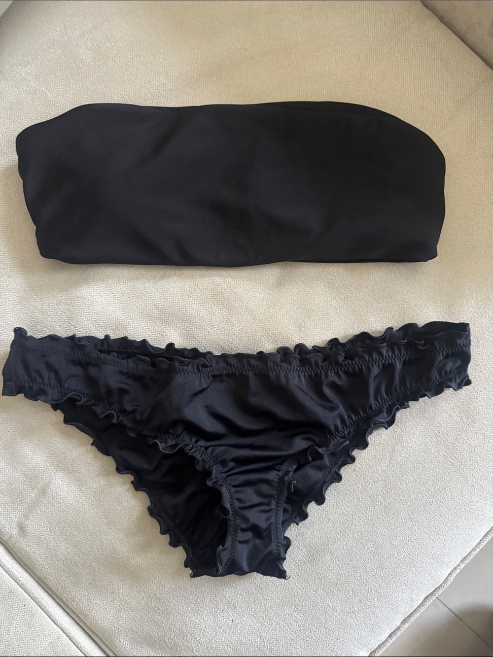 Shade & Shore Black Bandeau Bikini Set